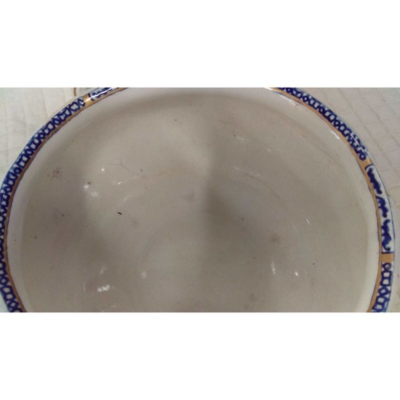 Gorgeous SOUP TUREEN Copeland & Garret Late Spode Blue w gilt bowl & under plate - Picture 10 of 12